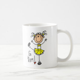 Caneca De Café Camisetas e Presentes de Cheerleader Amarela