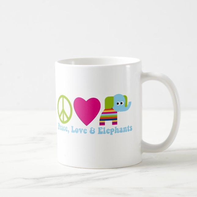 Caneca De Café Camisetas e presentes de elefante - 2 estilos, pre (Direita)