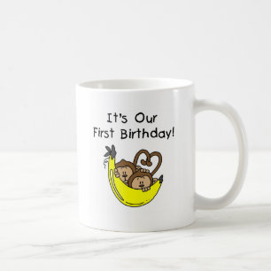 Caneca De Café Camisetas e presentes de macacos primeiro aniversa