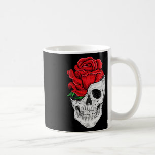 Caneca De Café Camisetas Gráficas Crônicas Florais - Caveira Flor