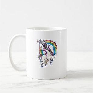 Caneca De Café Camisetas Unicornio de motosierra viene a matar di