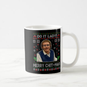 Caneca De Café Camisola Feia de Natal Do It Funny Chit-mas Papai