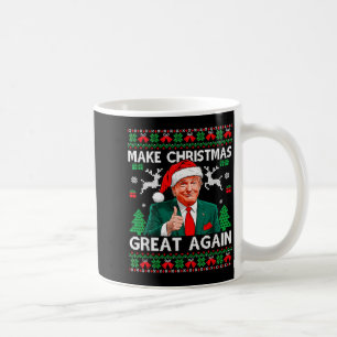 Caneca De Café Camisola Feia Trump Faça O Natal Grande Novamente 