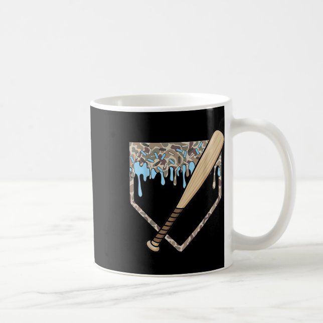 Caneca De Café Camo Baseball Baseball Plate Bat Boys Sp (Direita)