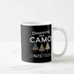 Caneca De Café Camo Christmas Trees Gift Para Homens Sonhando Com