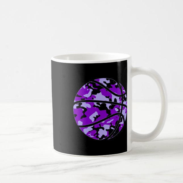 Caneca De Café Camo de esboços roxos - Esquema de Camuflagem roxa (Direita)