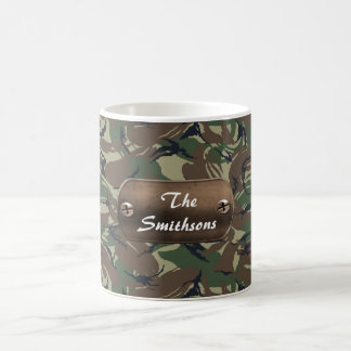 Caneca De Café camo-exército marrom e verde personalizado