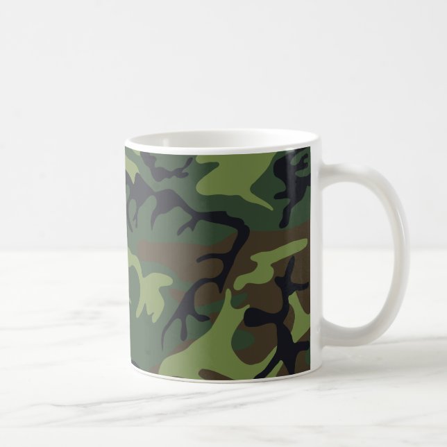 Caneca De Café Camo Militar Floresta Verde (Direita)