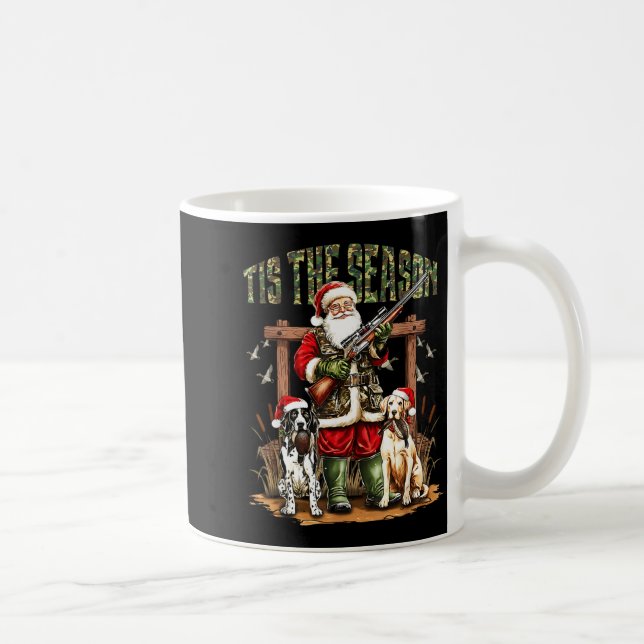 Caneca De Café Camo Santa Tis The Season Hunter Christmas Hunting (Direita)