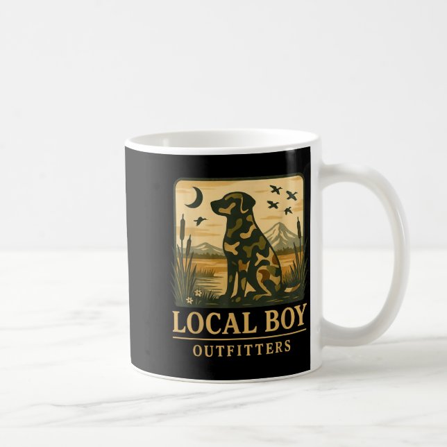 Caneca De Café Camo Southern Local Boy Duck Hunting Black Lab Out (Direita)