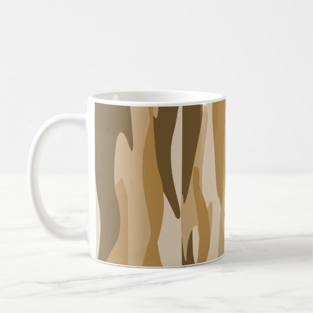 Caneca De Café Camouflage Abstrato de Tom Castanho (Esquerda)