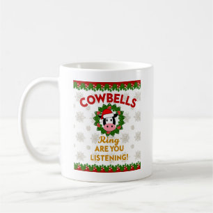 Caneca De Café Campainhas de Vaca Tocam você está Ouvindo Natal D