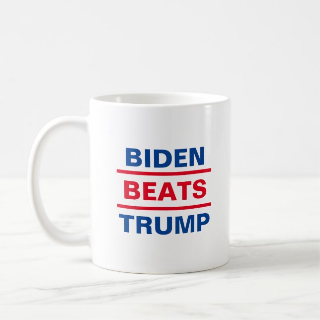 Caneca De Café Campanha "Biden Beats Trump" Coffee Mug (Esquerda)
