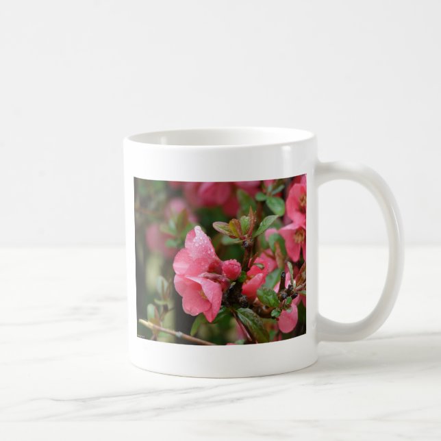 Caneca De Café Campanha de Flor Rosa-primavera (Direita)