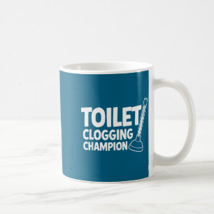 Caneca De Café Campeã Feminina de Entupimento de Vaso Sanitário