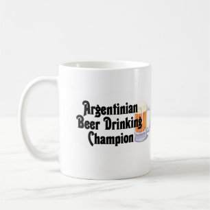 Caneca De Café Campeão argentino do bebendo da cerveja