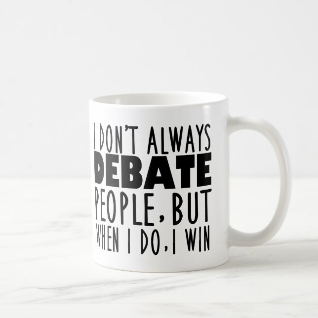 Caneca De Café Campeão da Equipe de Debate Engraçado (Direita)