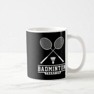 Caneca De Café Campeão de Badminton Jogador de Badminton Peteca E