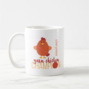 Caneca De Café Campeão de Frango Vermelho e Laranja Café Mug