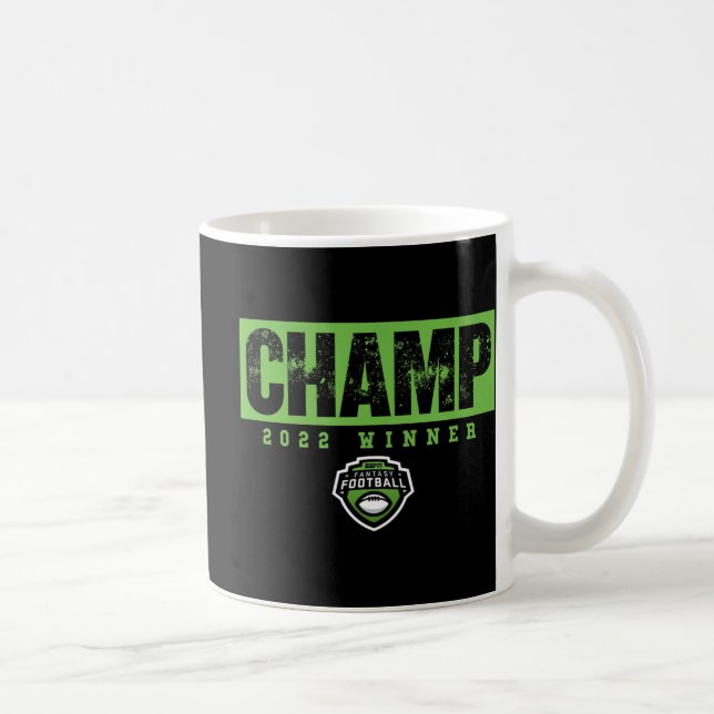 Caneca De Café Campeão de Futebol Fantasy Vinte e Dois Vencedores (Direita)