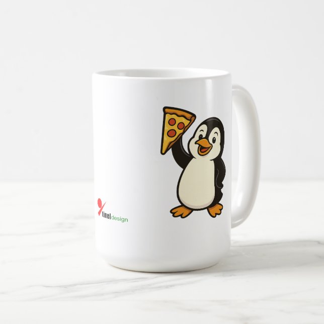 Caneca De Café Campeão de Pizza (Frente Esquerda)