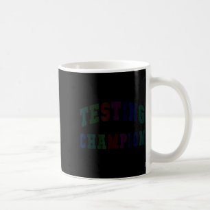 Caneca De Café Campeão de teste Kawaii dia de teste professor bru