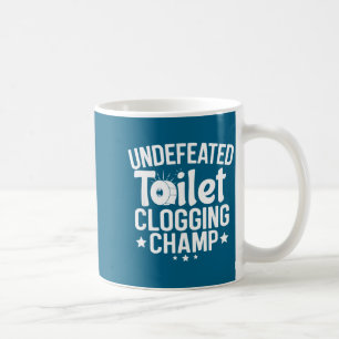 Caneca De Café Campeão de Vaso Sanitário Invicto Entupindo