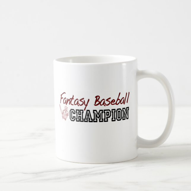 Caneca De Café Campeão do basebol da fantasia (Direita)
