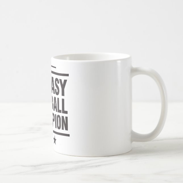 Caneca De Café Campeão do futebol da fantasia! (Direita)