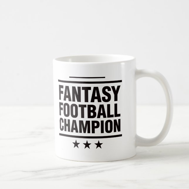 Caneca De Café Campeão do futebol da fantasia! (Direita)