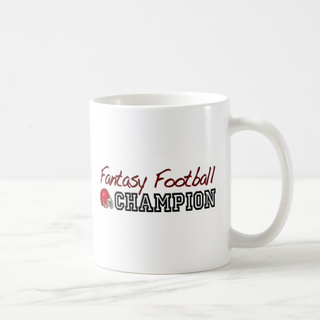 Caneca De Café Campeão do futebol da fantasia (Direita)