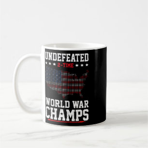 Caneca De Café Campeões Mundiais de Guerra 2 vezes Invictos Patri