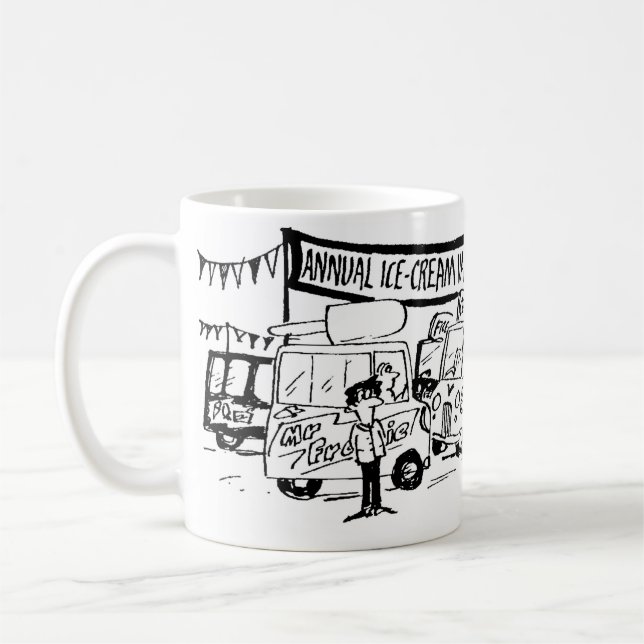 Caneca De Café Campeonato de Carrinha de Gelado Cartoon (Esquerda)