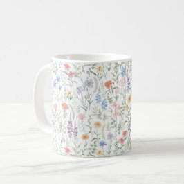 Caneca De Café Campina de Flores Silvestres Feminina Coquete