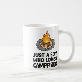 Caneca De Café Camping Bonfire Just A Boy Who Loves Campfires 