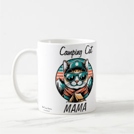 Caneca De Café Camping Cat Mama
