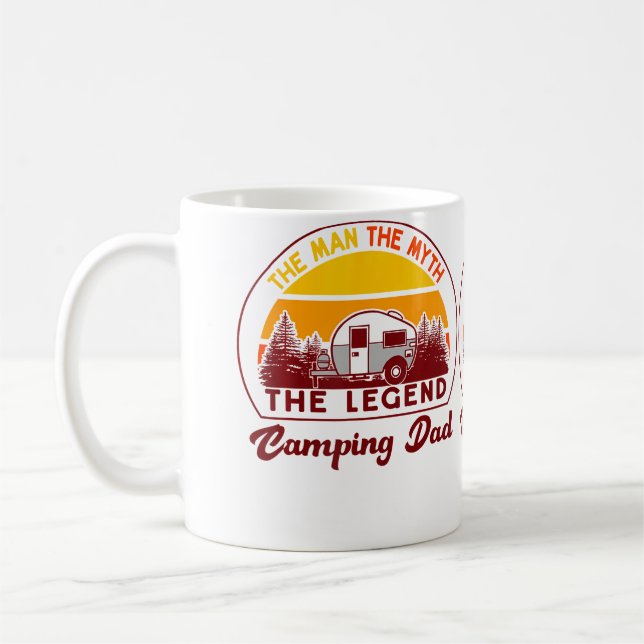 Caneca De Café Camping Dad Motorhome Caravan Camper Dad (Esquerda)