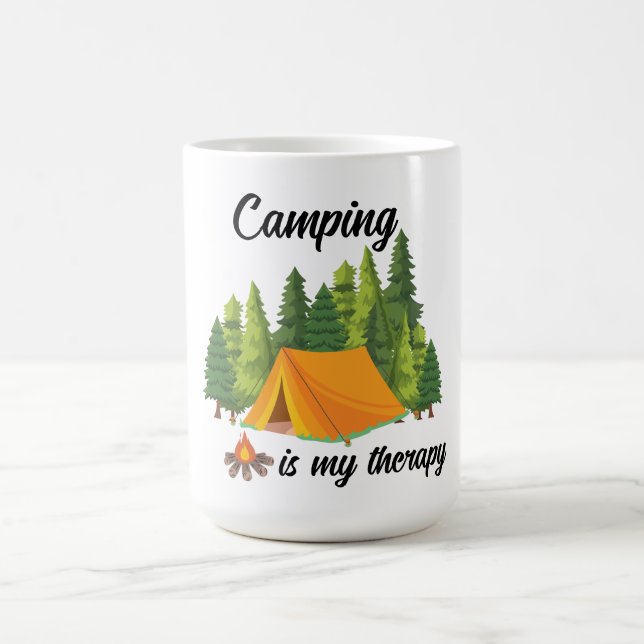 Caneca De Café Camping é minha terapia fofa (Centro)