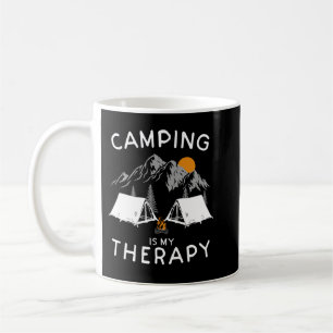 Caneca De Café Camping é minha terapia na natureza para caminhant