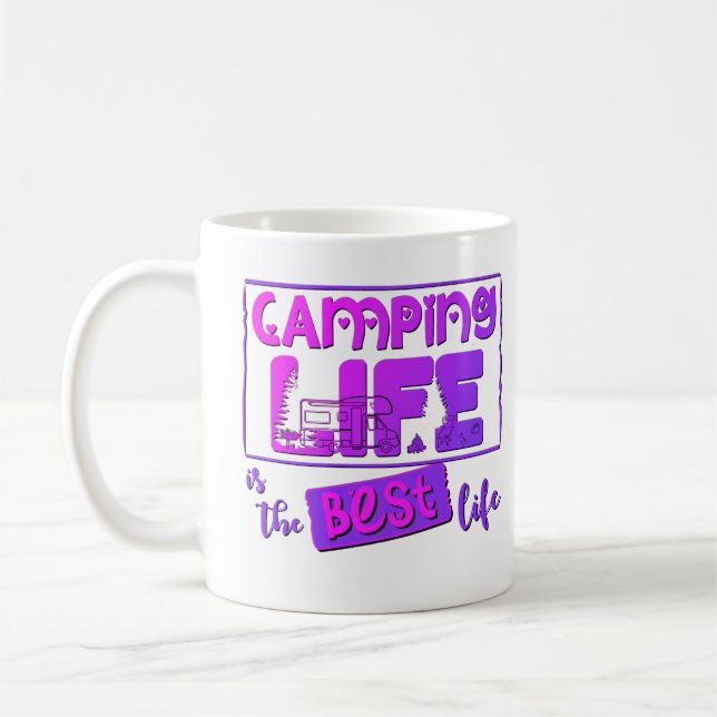 Caneca De Café Camping Leben ist das beste Leben (Esquerda)