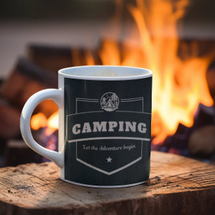 Caneca De Café Camping Outdoor Deixe a aventura começar