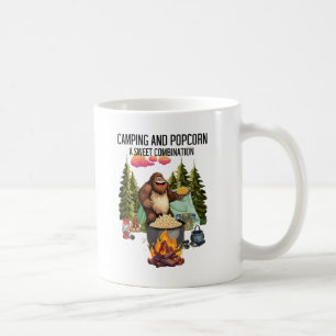 Caneca De Café Camping & Popcorn a Sweet Combination