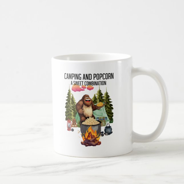 Caneca De Café Camping & Popcorn a Sweet Combination (Direita)