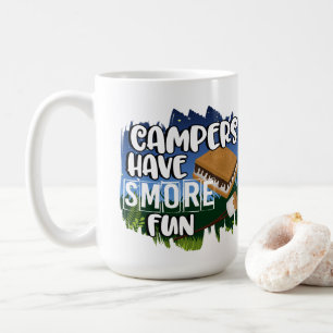 Caneca De Café Campingueiros se Divertem Mais com S'mores