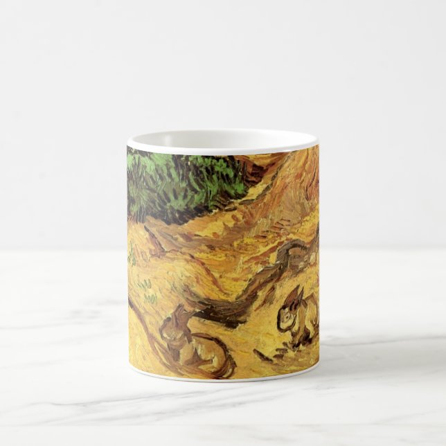 Caneca De Café Campo com dois coelhos por Vincent van Gogh (Centro)