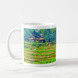 Caneca De Café Campo de arroz indonésio