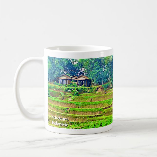 Caneca De Café Campo de arroz indonésio (Esquerda)