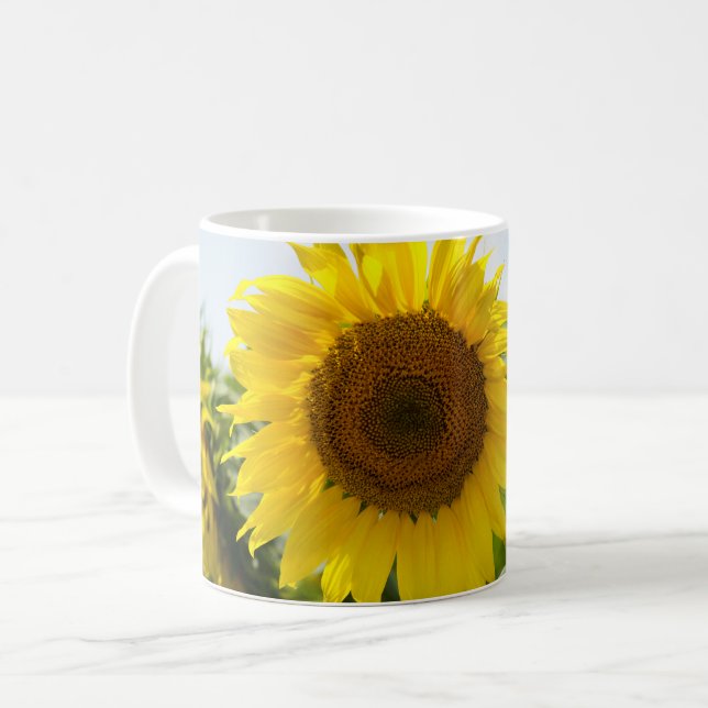 Caneca de Café - Campo de Belos Girassóis (Frente Esquerda)