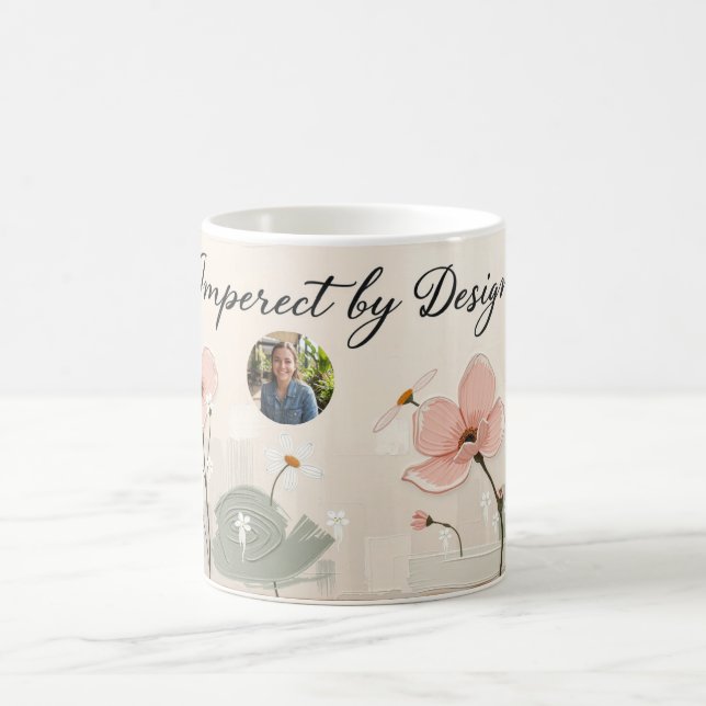 Caneca De Café Campo de Flores Silvestres Personalizado Spring Bl (Centro)