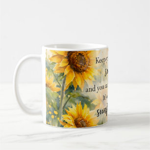 Caneca De Café Campo de Girassóis – Girassol Aquarela